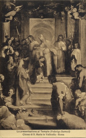 Alinari, Fratelli — La presentazione al Tempio (Federigo Barocci). Chiesa di S. Maria in Vallicella - Roma — insieme